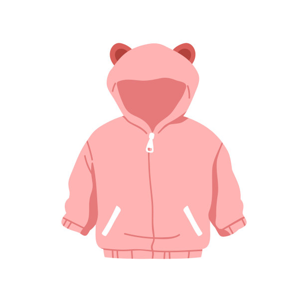 童装兜帽夹克，女童软绒服装图片下载