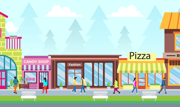 时尚outlet购物中心或购物中心的人图片下载