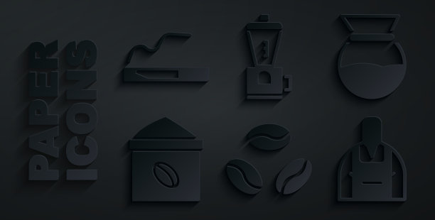 将咖啡豆倒在咖啡机袋上图片下载