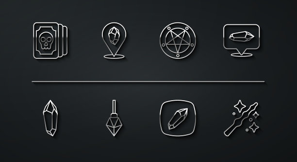 设线塔罗牌魔法石魔杖和图片下载