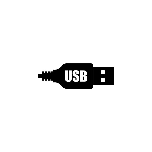 Usb图标符号在潮流的平面风格图片下载