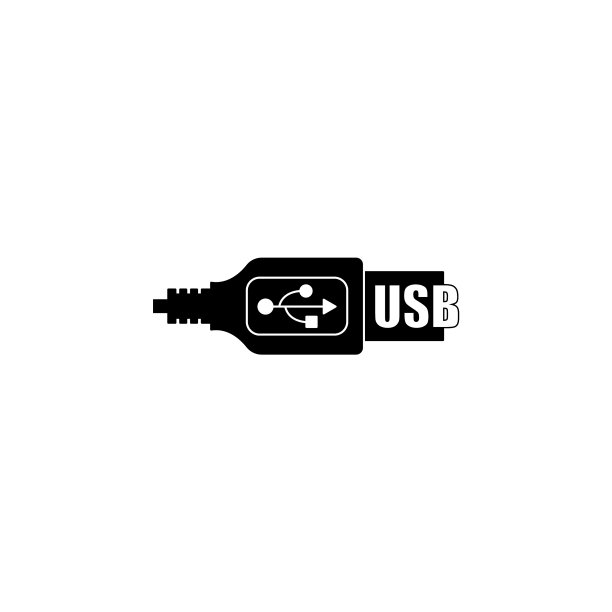 Usb图标符号在潮流的平面风格图片下载