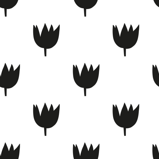 抽象花bw图案图片下载