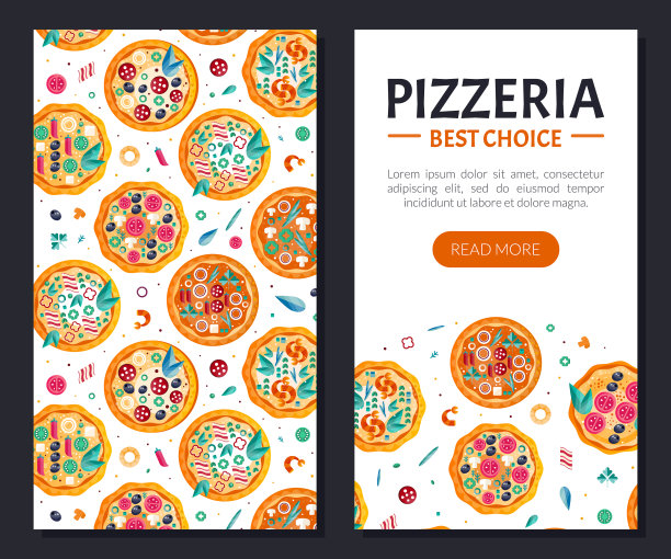 披萨店创意设计，烤圆面团图片下载