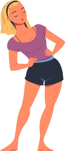 年轻女子性格弯曲，在做运动图片下载