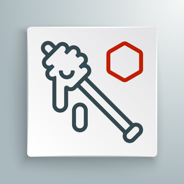 线蜜勺粘图标孤立在白色上图片下载