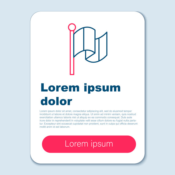 线旗意大利图标孤立在灰色背景图片下载