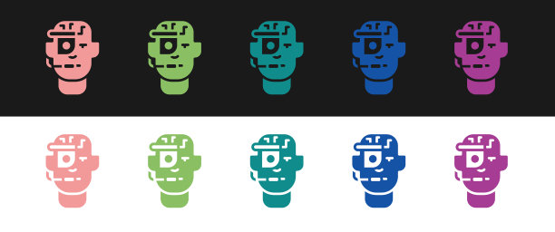 设置智能眼镜安装在眼镜图标图片下载