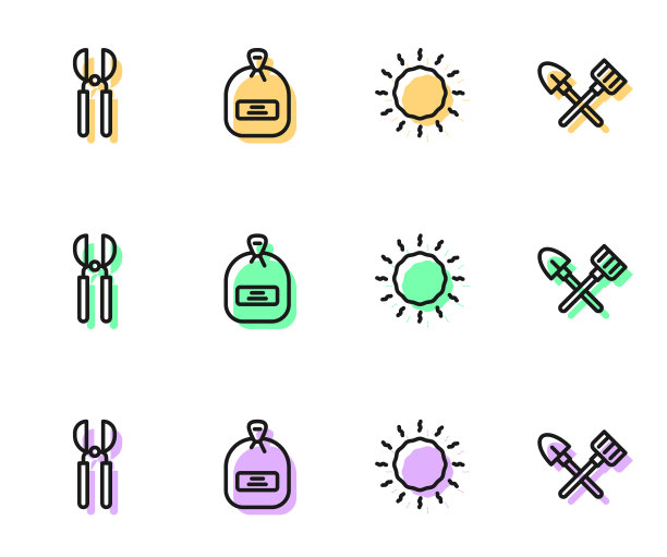 定线太阳园艺剪刀包满图片下载