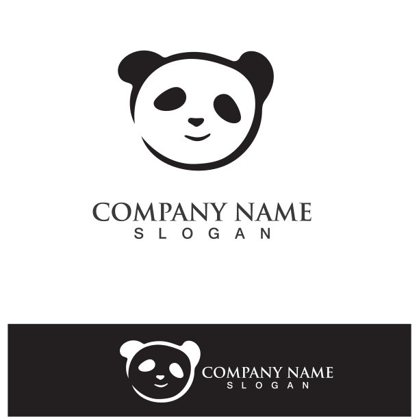熊猫头像黑白相间图片下载