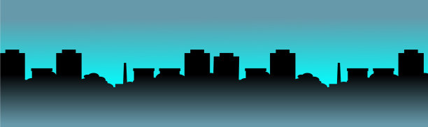 城市的轮廓与黑色的颜色在白色图片下载