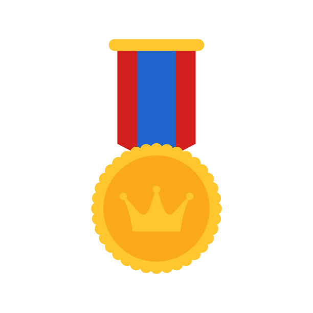 奖牌孤立在白色背景图片下载