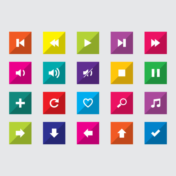 音乐和声音图标，孤立的矢量插图。图片下载