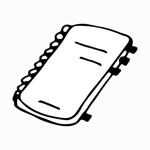 一本杂志，一本笔记本，一本手写笔记的书。孤立矢量设计在涂鸦风格。以学校、办公、商务为主题的插画图片下载