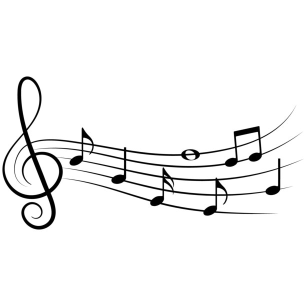 音乐笔记，涂鸦风格的音乐设计元素，矢量插图。图片下载