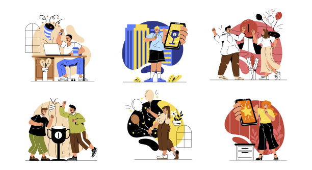 一群幸福幸运的人图片下载