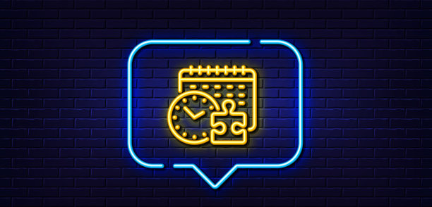 时间线图标拼图块与时钟图片下载