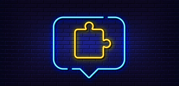 拼图片线条图标拼图游戏形状标志图片下载