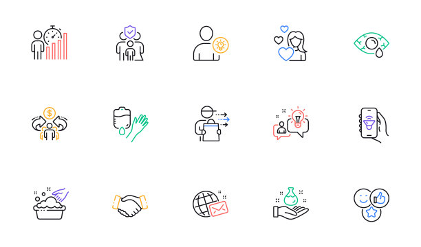 血液食物输送和化学实验室线路图标图片下载