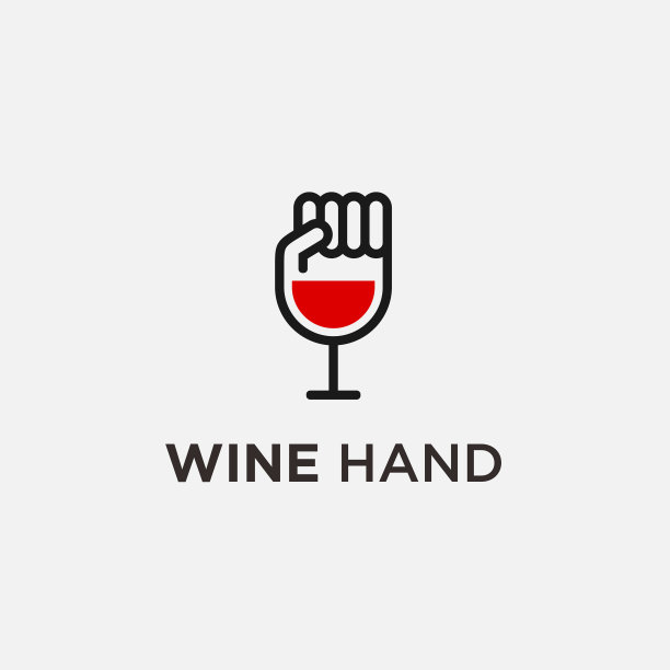 酒手标志或手图标图片下载