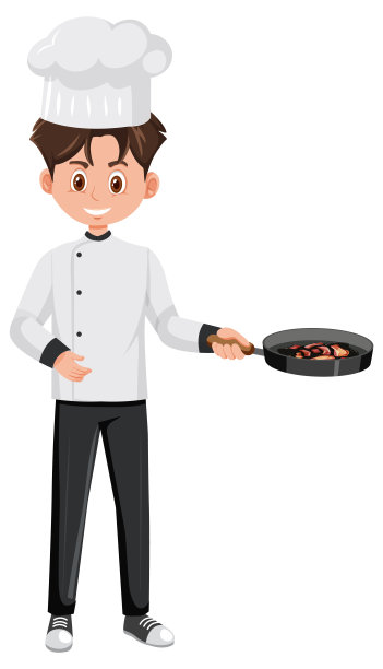 拿着平底锅的专业厨师图片下载