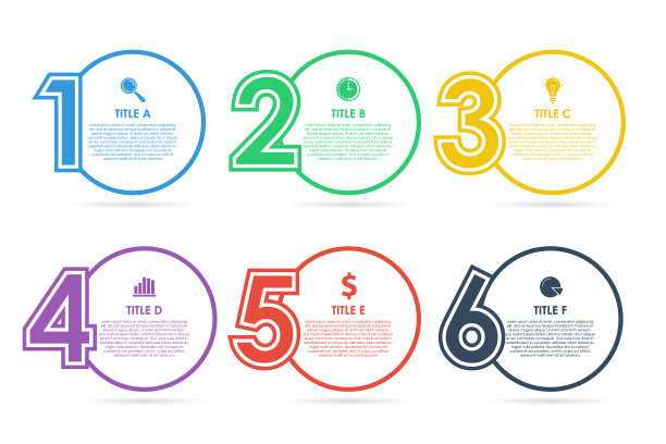 信息图表模板与数字的业务图表，演示文稿或网页横幅。图片下载