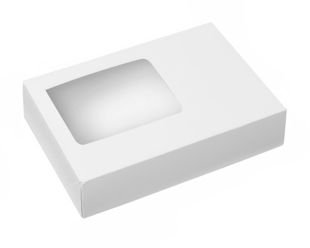 产品设计模型的白色纸盒照片，白色背景隔离图片下载