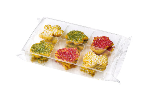 塑料托盘里的圣诞饼干图片下载