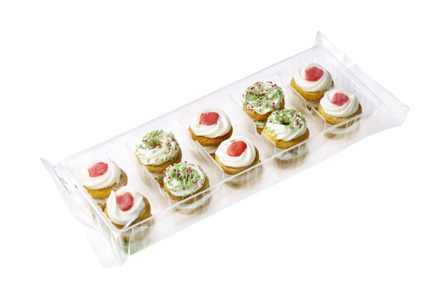 塑料托盘里的圣诞饼干图片下载