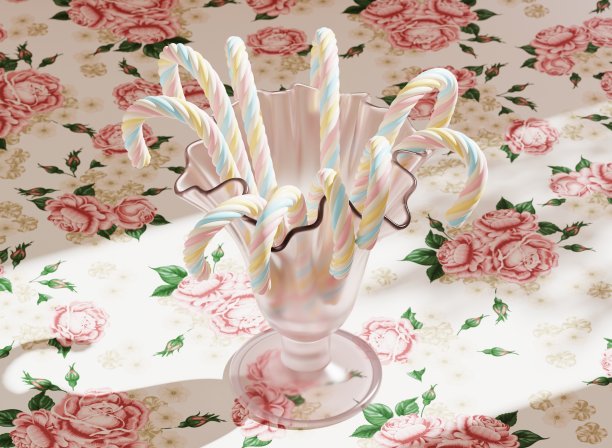 圣诞背景与糖果拐杖图片下载