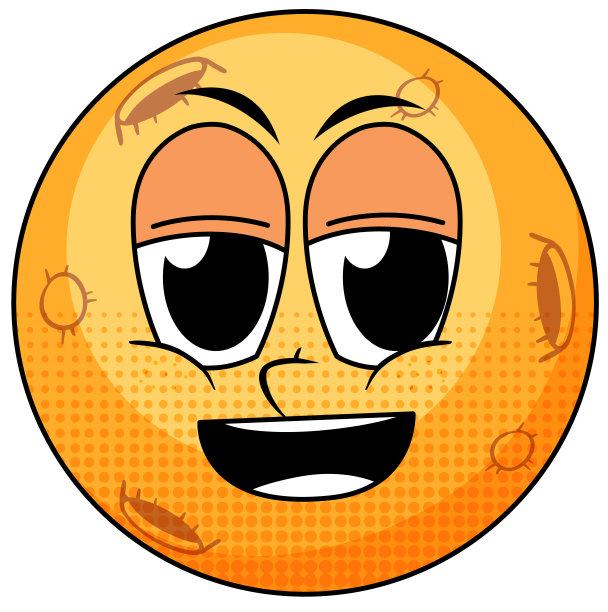 白色背景的月亮卡通人物图片下载