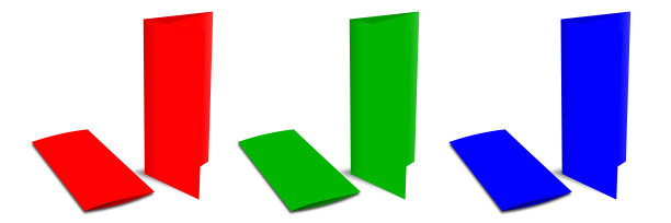 三RGB小册子空白模板红，绿和蓝表示布局和设计。图片下载