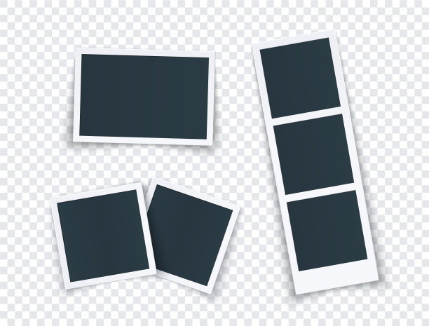 照片框拼贴在复古风格的纸图片下载