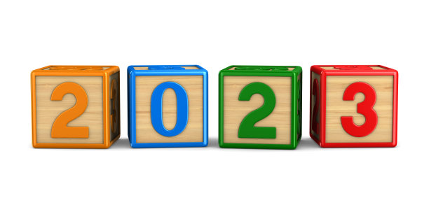 2023年白色背景新年。孤立的3 d演示图片下载