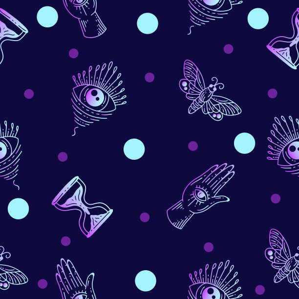 设置无缝图案神秘天体简单图片下载