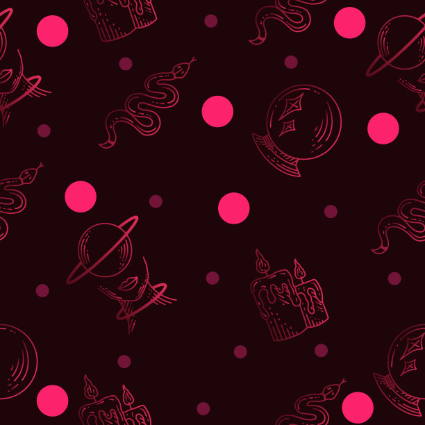 集无缝图案粉红色神秘天仙图片下载