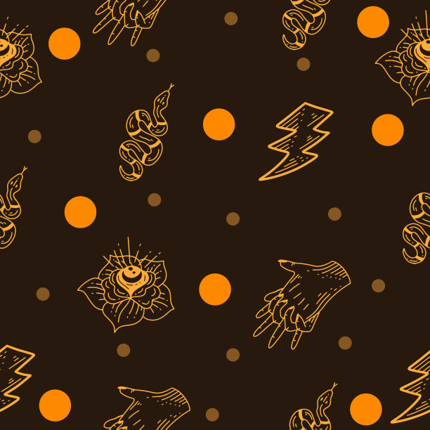 集无缝图案金神秘天体图片下载