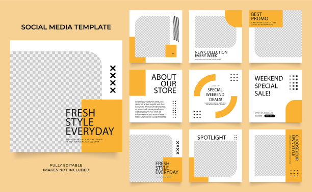 社交媒体模板横幅博客时尚销售图片下载