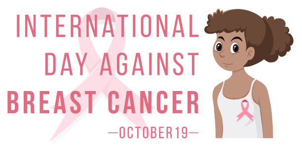 国际乳腺癌防治日，一个女性卡通人物图片下载