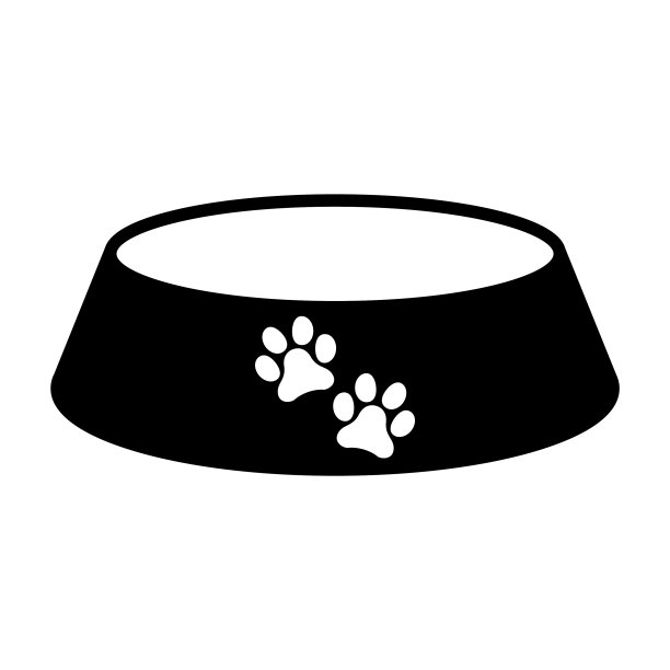 碗图标为宠物食品标志隔离图片下载
