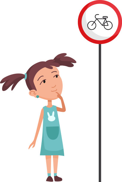 孩子学习路标交通道路教育图片下载