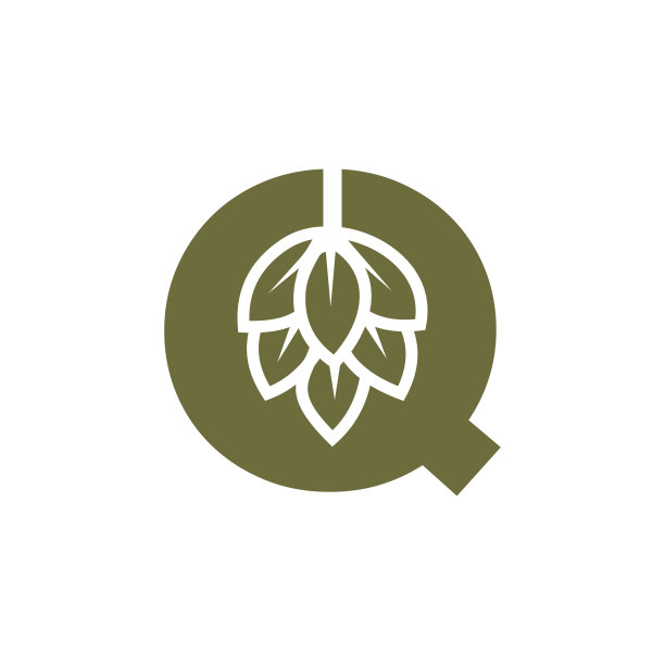 初始字母Q酿造标志与啤酒图标矢量模板图片下载