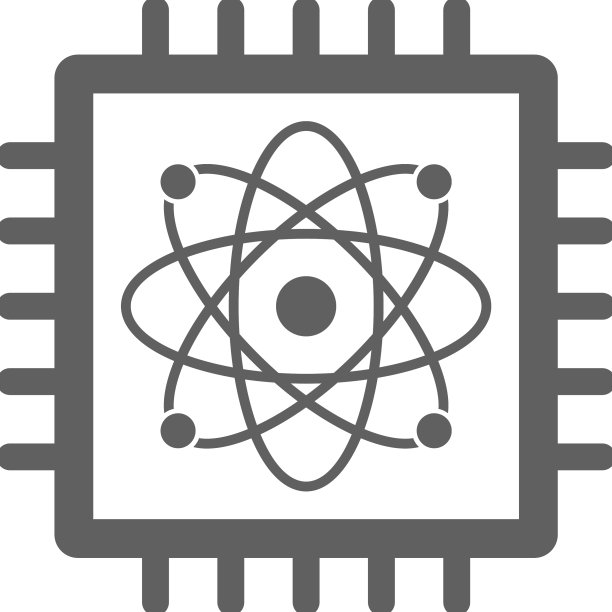 原子物理量子图标灰色图形图片下载