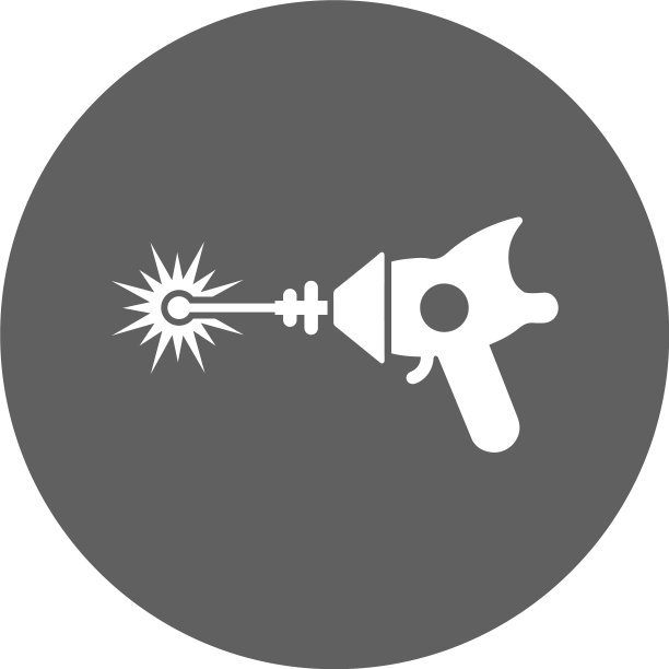 光束枪激光武器灰色图标图形图片下载