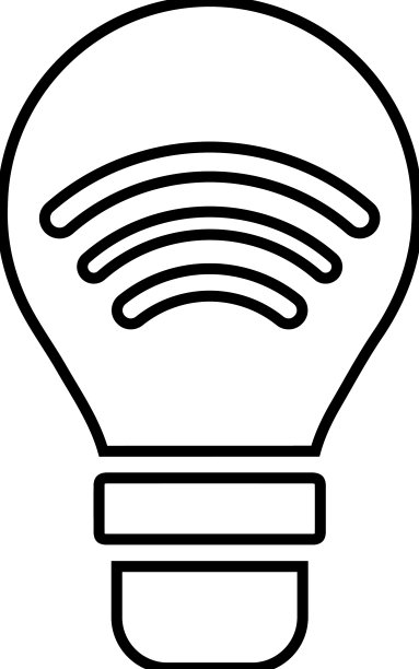 灯泡色调灯灯泡智能线图标轮廓图片下载