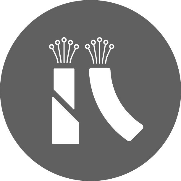 光缆纤维光学图标灰色图形图片下载