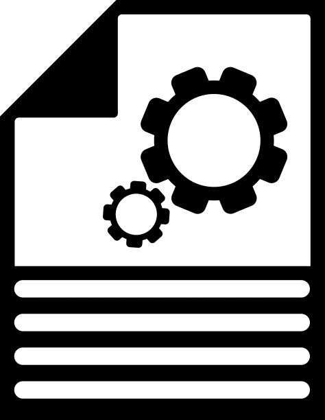 文档文件配置图标黑色图形图片下载