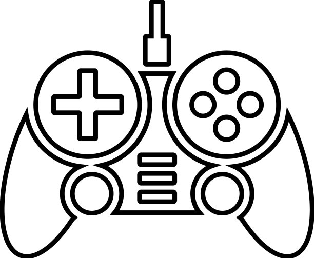 游戏手柄ps线图标轮廓图片下载