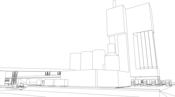 建筑项目的3D插图图片下载