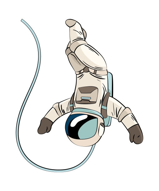 宇航员或穿着宇航服的宇航员漂浮在里面图片下载